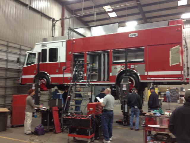 Squad 400 during final inspection trip - Ferrara Fire Apparatus - 3/12/13